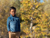 MACCHU sherpa teal/navy stripe