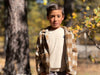 ADOBE grey/beige plaid jacket