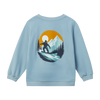 JESTER blue snowboard back print sweatshirt