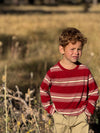 TOBY Rust/Cream Stripe Tee
