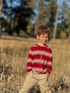 TOBY Rust/Cream Stripe Tee