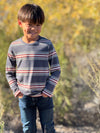 TOBY Grey/Rust Stripe Tee