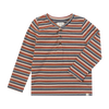 ADAMS Pumpkin/Red Multi Stripe Henley