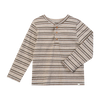 ADAMS Beige Multi Stripe  Ribbed Henley