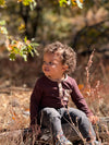 LINDEN Brown/Navy Stripe Henley