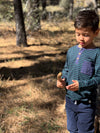 LINDEN Green/Navy Stripe Henley
