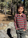 SPENCER Red Multi stripe Polo