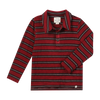 SPENCER Burgundy/Black stripe Polo