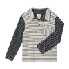 TROY Cream/Navy Stripe Polo