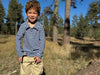 BUGGLE Cosy Fabric Blue/Navy stripe Polo