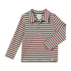 BUGGLE Cosy Fabric Sage/Burgundy stripe Polo