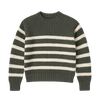 ZIPPY green /cream stripe sweater