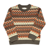 ISLE fairisle  sweater brown multi
