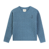CLASSY blue cable sweater