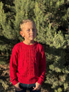 CLASSY red cable sweater