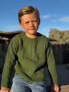CLASSY green cable sweater