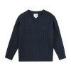 CLASSY navy cable sweater
