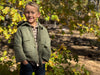 TWEEDY green tweed  padded jacket
