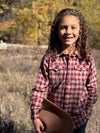HOWDY Western Vintage Red plaid WOVEN SHIRT