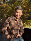 HOWDY Western Brown Fringe plaid WOVEN SHIRT
