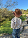 HOWDY Cream Western Stitch WOVEN SHIRT