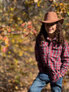 HOWDY Western Red/Navy plaid WOVEN SHIRT