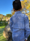 SAWYER BLUE/NAVY/WHITE PLAID Fishing Shirt