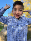 SAWYER BLUE/NAVY/WHITE PLAID Fishing Shirt