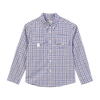 SAWYER ORANGE/NAVY/WHITE PLAID Fishing Shirt