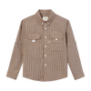 SAWYER BROWN/CREAM Micro plaid Fishing Shirt