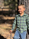 ATWOOD woven shirt green/ plaid teal