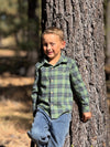 ATWOOD woven shirt green/ plaid teal