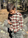 ATWOOD woven shirt cream/green plaid