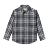 ATWOOD woven shirt blue/be[ge brushed cotton paid