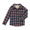 ADVENTURER blue/rust plaid sherpa lined shacket
