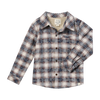 ADVENTURER blue vintage plaid sherpa lined shacket