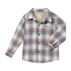 ADVENTURER blue /pumpkin /white plaid sherpa lined shacket