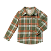 ADVENTURER Green/Pumpkin plaid sherpa lined shacket