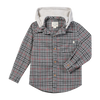 ERIN hooded shirt grey plaid