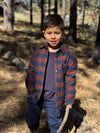 HIKER navy plaid padded jacket