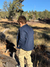 HIKER navy tweed padded jacket