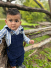 Navy cord overalls