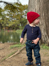 AYNOR Navy Rib Onesie