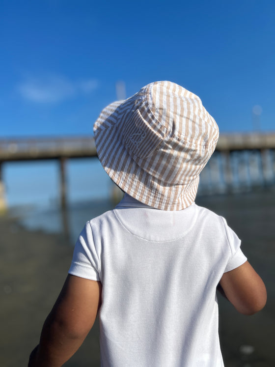 FISHERMAN Beige Plaid Woven Hat