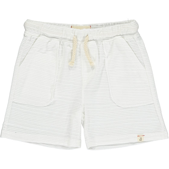 BLUEPETER White Ribbed Shorts