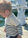 BRETON Cream/Navy Stripe Baby Sweater