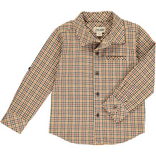  Mens Atwood Woven Shirt navy/gold plaid