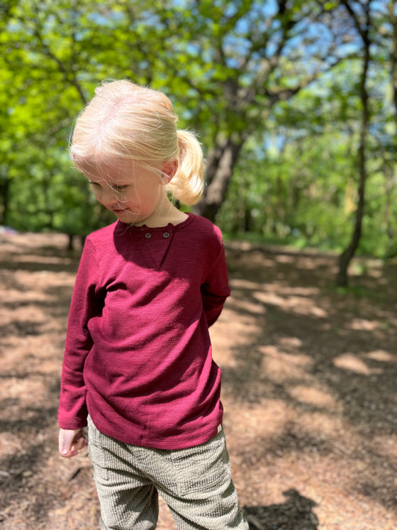 BRADEN Burgundy Slub Top