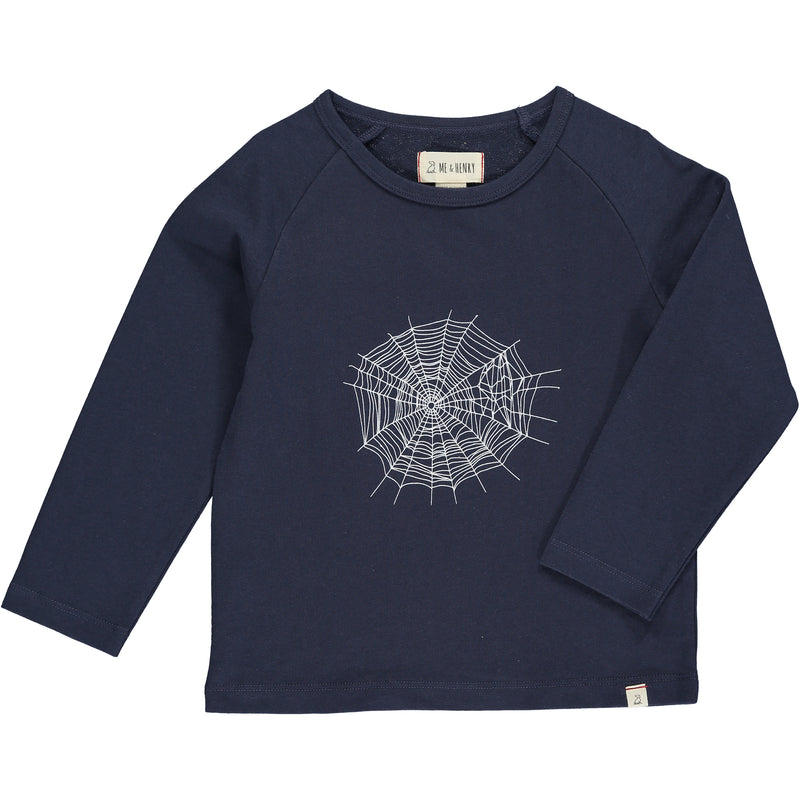 Navy with spider web print