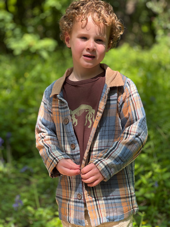 LUMBERJACK Blue/Tan Plaid  Shirt